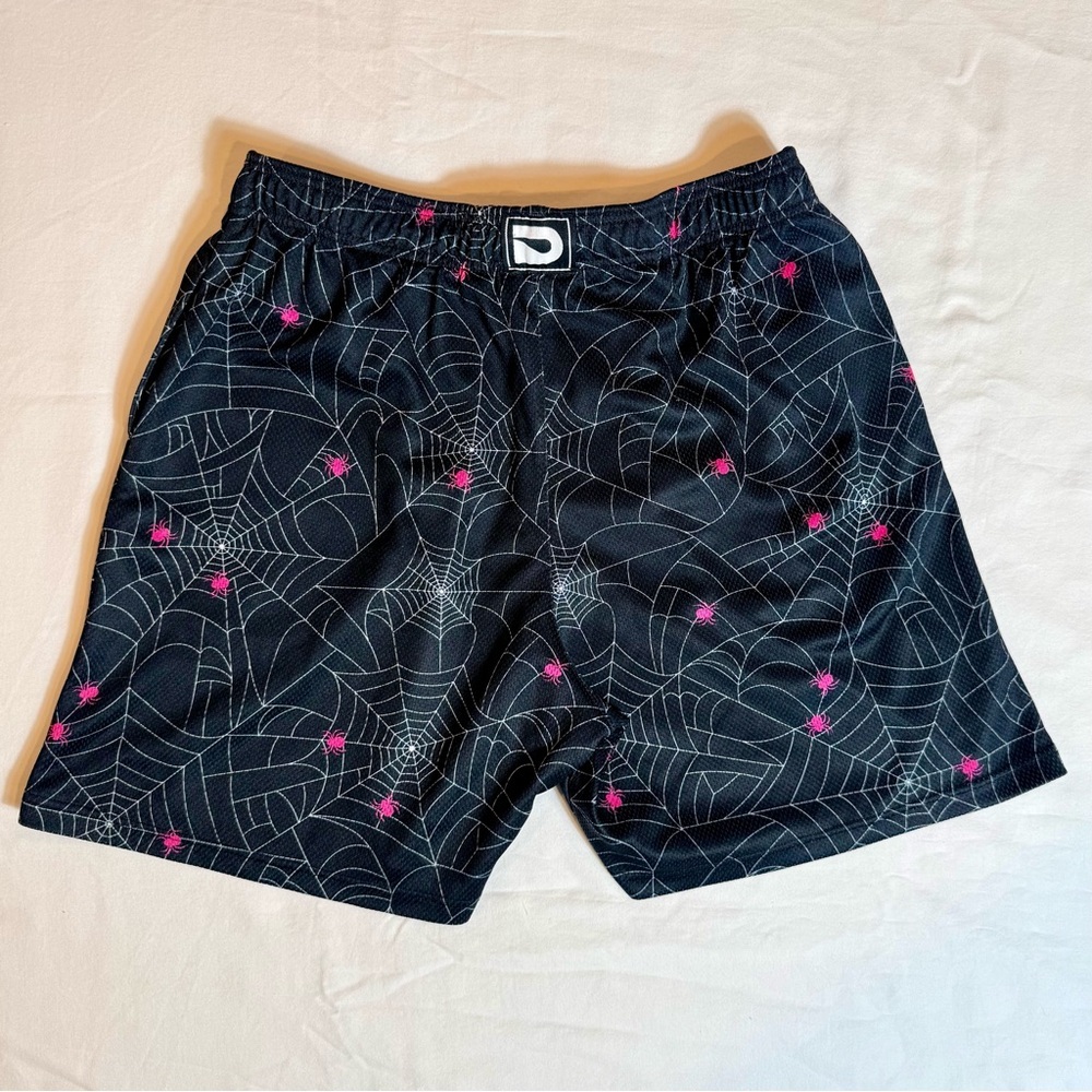 The DRIP SHOP Dark Web Shorts Boys XXL 16 2XL Spiderwebs Pink Spiders Basketball - Picture 5 of 9